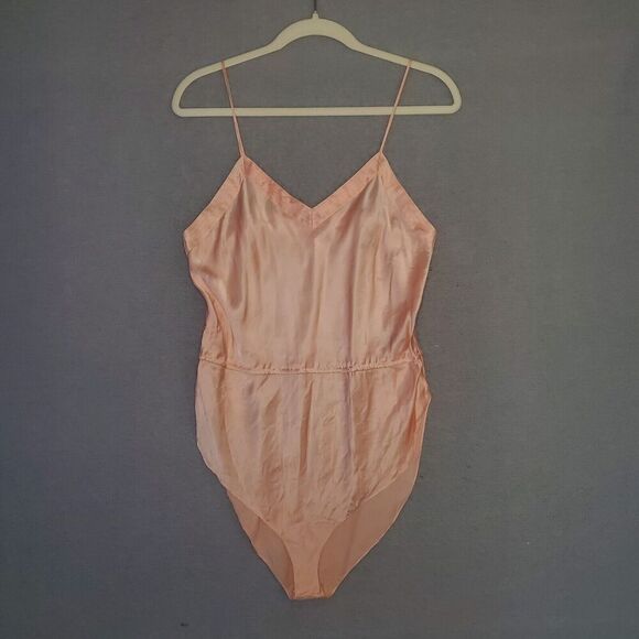 Victoria's Secret Other - Vintage 70s Rare Victoria Secret Gold Crown 100% Silk Pink Bodysuits Medium